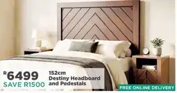 House & Home Destiny Headboard and Pedestals offer