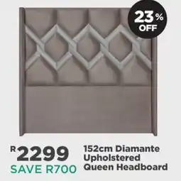 House & Home 152cm Diamante Upholstered Queen Headboard offer