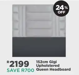 House & Home 152cm Gigi Upholstered Queen Headboard offer