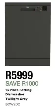 House & Home 13 Place Setting Dishwasher Twilight Grey offer