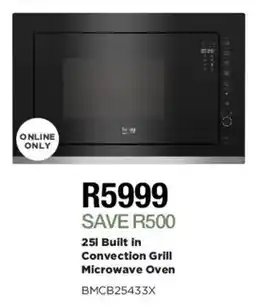 House & Home Bosch 25L Built in Convection Grill Microwave Oven offer