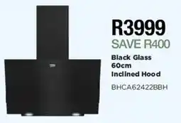 House & Home Black Glass Inclined Hood offer