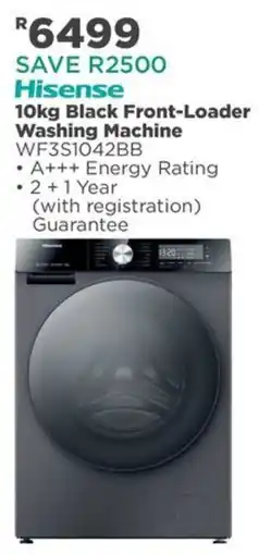 House & Home Hisense 10kg Black Front-Loader Washing Machine offer