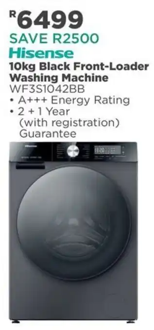 Hisense 10kg Black Front-Loader Washing Machine