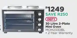 House & Home Defy 30 Litre 2-Plate Mini Oven offer