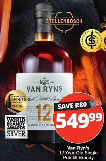 Van Ryn's 12-Year-Old Single Potstill Brandy