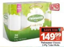 Checkers Twinsaver Classic 2-Ply Toilet Rolls offer