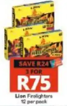 Checkers Lion Firelighters offer