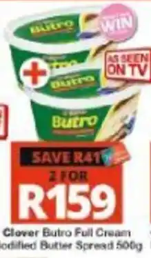 Checkers Clover Butro Full Cream Modified Butter Spread offer