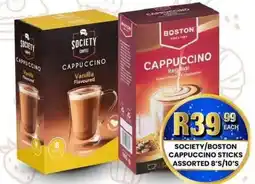 Take 'n Pay SOCIETY/BOSTON Cappuccino Sticks Assorted offer
