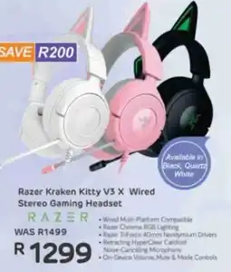 Computer Mania Razer Kraken Kitty V3 X Wired Stereo Gaming Headset offer
