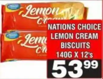 Nations Choice Lemon Cream Biscuits