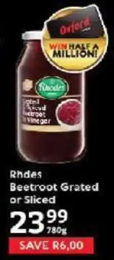 Oxford Freshmarket Rhodes Beetroot Grated or Sliced offer