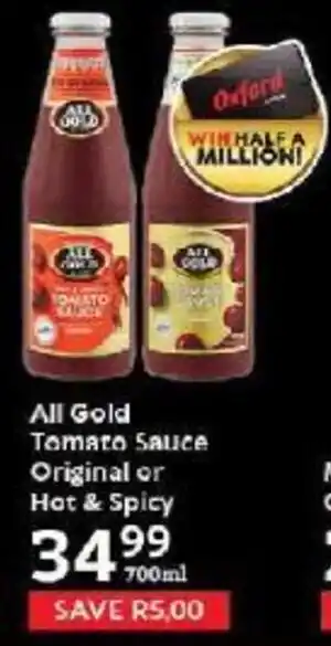 Oxford Freshmarket All Gold Tomato Sauce offer