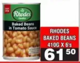 Advance Cash n Carry Rhodes Baked Beans in Tomato Sauce offer