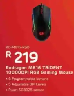 Computer Mania Redragon M616 TRIDENT 10000DPI RGB Gaming Mouse offer