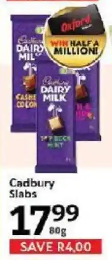 Oxford Freshmarket Cadbury Slabs offer