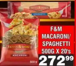 Advance Cash n Carry Fattis & Moni's Macaroni/Spaghetti offer