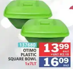 Arrow Cash And Carry OTIMO PLASTIC SQUARE BOWL offer