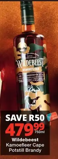 Checkers Liquor Shop Wildebeest Kamofleer Cape Potstill Brandy offer