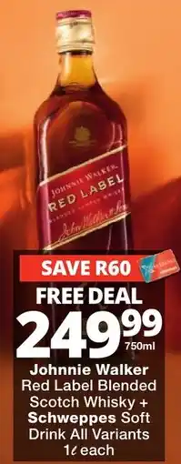 Checkers Liquor Shop Johnnie Walker Red Label Blended Scotch Whisky offer