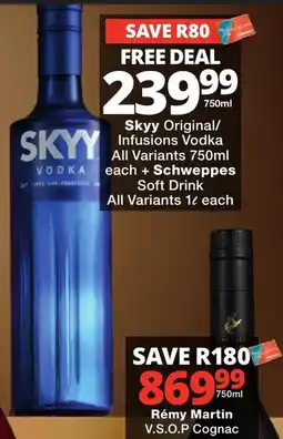 Checkers Liquor Shop Skyy Vodka offer