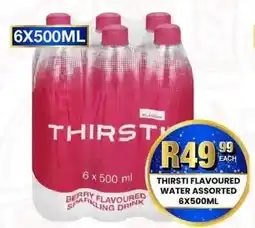 Take 'n Pay THIRSTI FLAVOURED WATER Assorted offer