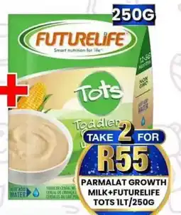 Take 'n Pay PARMALAT GROWTH MILK+FUTURELIFE TOTS offer