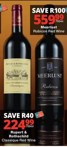 Checkers Liquor Shop Meerlust Rubicon Red Wine offer
