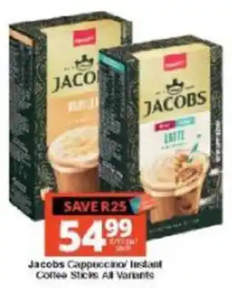 Checkers Jacobs Cappuccino/Instant Coffee Sticks offer