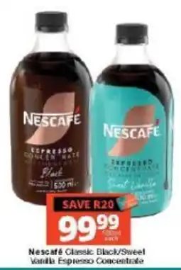 Checkers Nescafe Classic Espresso Concentrate offer