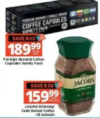 Checkers Foreign Ground Coffee Capsules Variety Pack offer