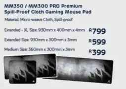 Computer Mania MM350 / MM300 PRO Premium Spill-Proof Cloth Gaming Mouse Pad offer