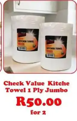 Check Save Check Value Kitchen Towel 1 Ply Jumbo offer