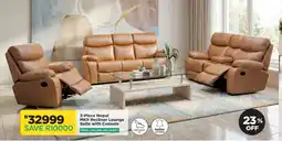 House & Home 3-Piece Nepal MKII Recliner Lounge Suite with Console offer