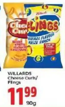 Elite Power Trade Cash & Carry WILLARDS Cheese Curls/ Flings offer