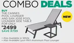 House & Home The Cannes Pool Lounger and San Jose Pool Lounger Side Table offer
