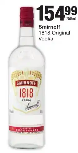 Liquor Shop Smirnoff 1818 Original Vodka offer