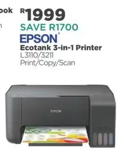 House & Home EPSON Ecotank 3-in-1 Printer L3110/3211 offer