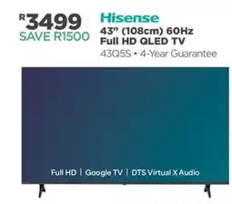 House & Home Hisense 43" (108cm) 60Hz Full HD QLED TV offer