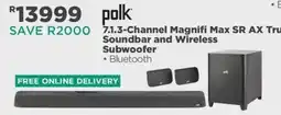 House & Home Polk 7.1.3-Channel Magnifi Max SR AX True Soundbar and Wireless Subwoofer offer