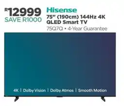 House & Home Hisense 75" (190cm) 144Hz 4K QLED Smart TV offer