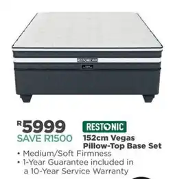 House & Home RESTONIC 152cm Vegas Pillow-Top Base Set offer