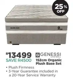 House & Home GENESSI 152cm Organic Plush Base Set offer