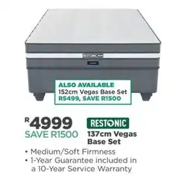 House & Home Restonic 137cm Vegas Base Set offer