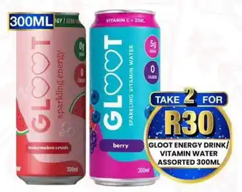 Take 'n Pay GLOOT ENERGY DRINK/VITAMIN WATER ASSORTED offer