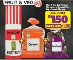 Shoprite Class 1 Best Buy Potatoes + Beetroot + Carrots offer