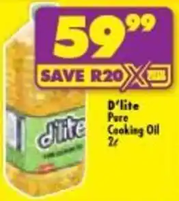 Shoprite D'lite Pure Cooking Oil offer