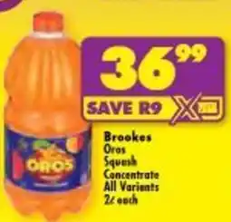 Shoprite Brookes Oros Squash Concentrate offer