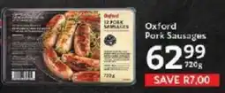 Oxford Freshmarket Oxford Pork Sausages offer
